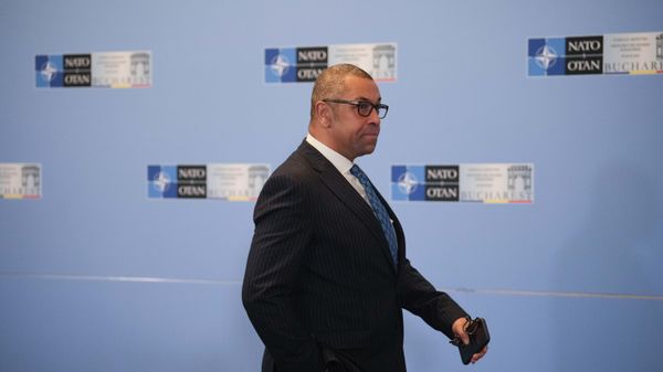 Britain's Foreign Secretary James Cleverly attends the second day of the meeting of NATO Ministers of Foreign Affairs, in Bucharest, Romania, Wednesday, Nov. 30, 2022. - Sputnik International