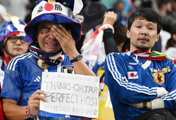 Japanese fans after the 1/8 finals match of the World Cup between Japan and Croatia. - Sputnik International