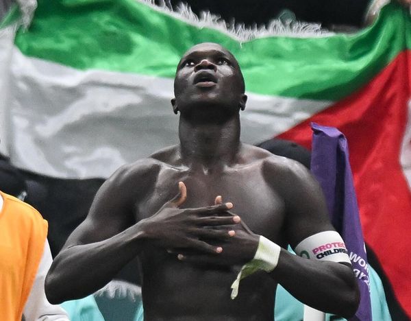 Cameroonian player Vincent Aboubakar celebrates scoring a goal in the group stage World Cup match between Cameroon and Brazil. - Sputnik International
