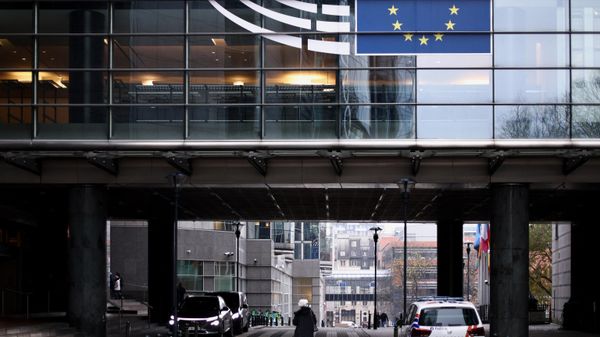 The entrance of the European Parliament in Brussels on December 9, 2022.  - Sputnik International
