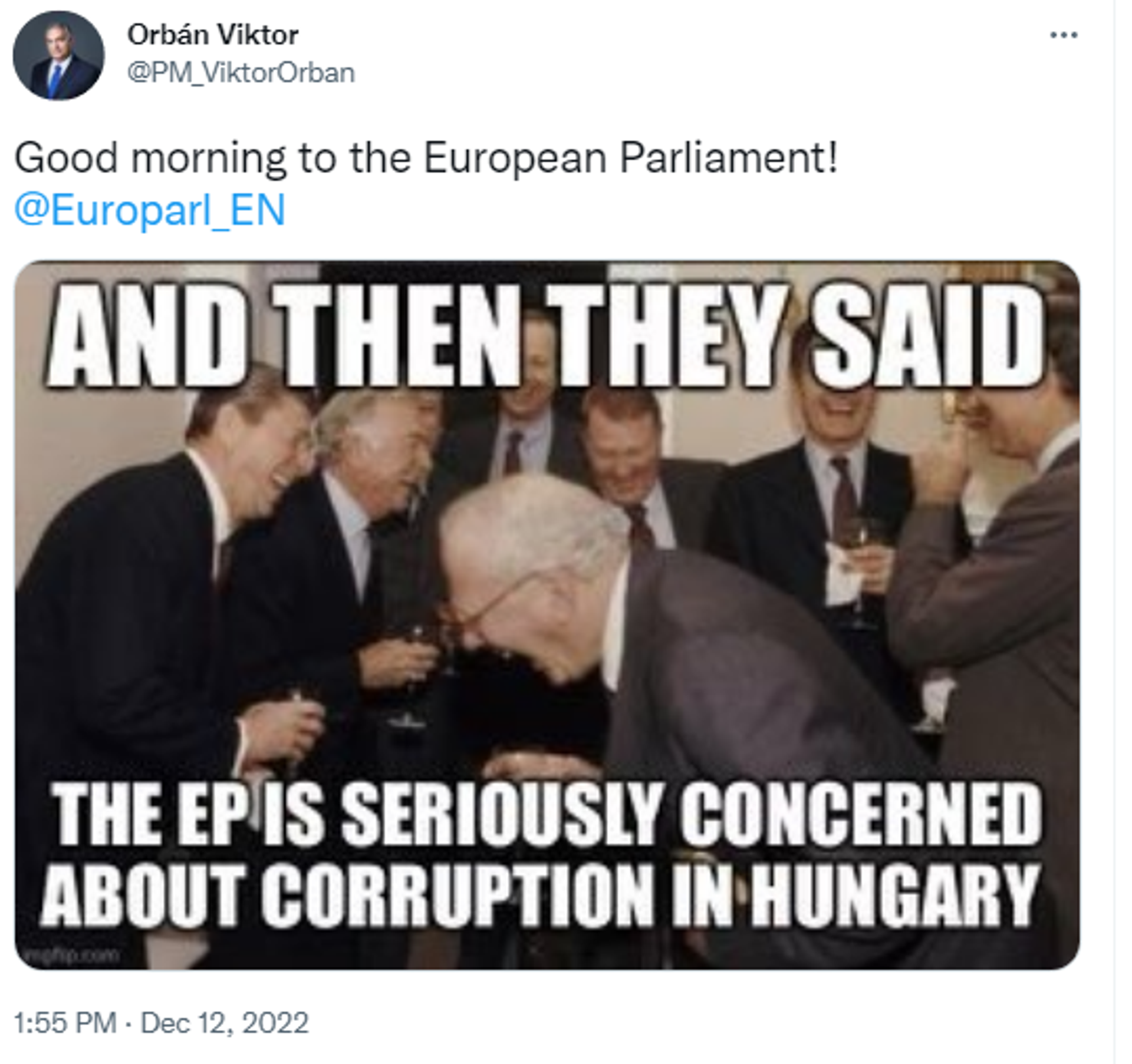 Twitter screenshot of Hungarian Prime Minister Victor Orban Twitter screenshot of Hungarian Prime Minister Victor Orban - Sputnik International, 1920, 13.12.2022