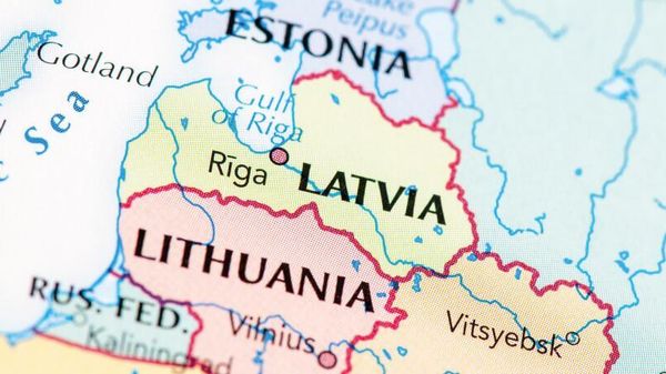 Map of the Baltic States of Estonia, Latvia and Lithuania. - Sputnik International