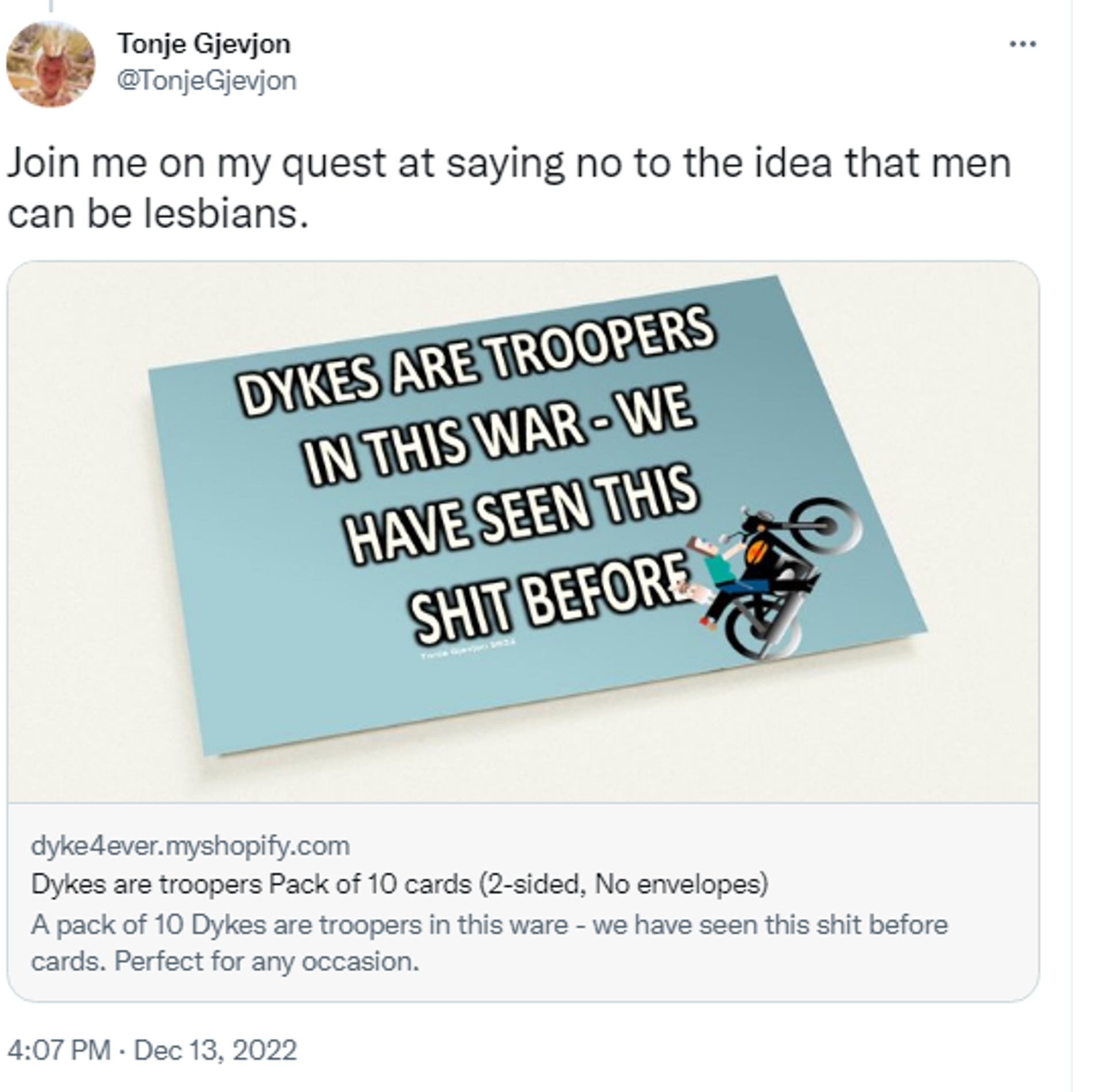 Twitter screenshot of account belonging to Tonje Gjevjon, a lesbian artist in Norway. - Sputnik International, 1920, 14.12.2022