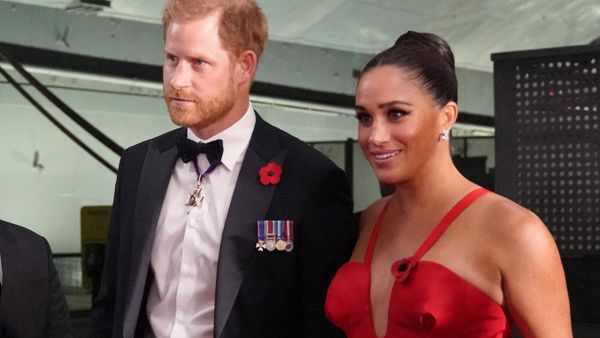 Britain's Prince Harry, Duke of Sussex and Meghan, Duchess of Sussex, arrive to the Intrepid, Sea Air & Space Museum's inaugural Intrepid Valor Awards on November 10, 2021 in New York - Sputnik International