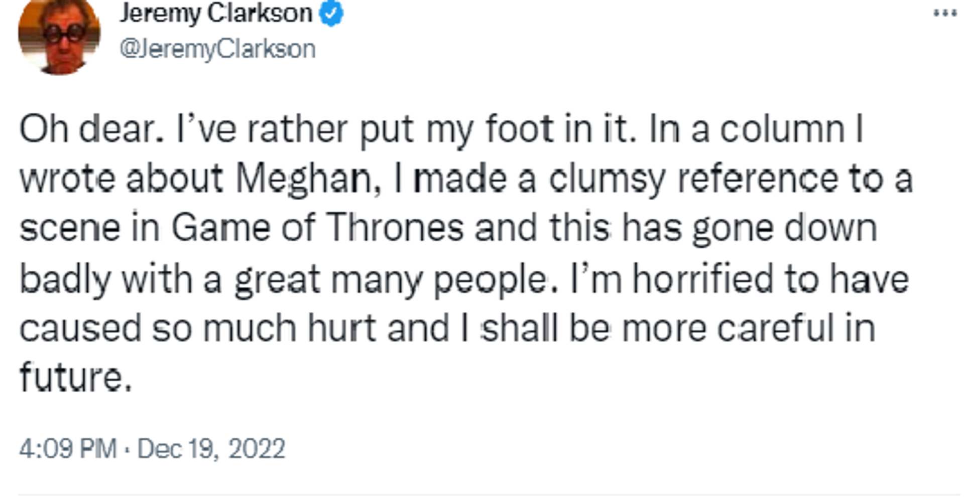 Twitter screenshot of account belonging to Jeremy Clarkson. - Sputnik International, 1920, 20.12.2022