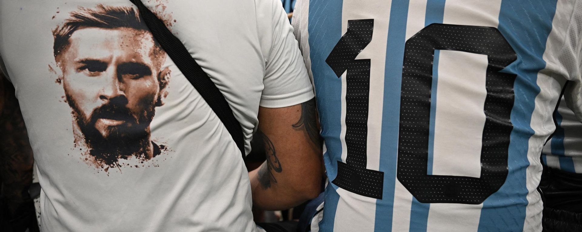 Argentina supporters celebrate their team's victory in the Qatar 2022 World Cup quarter-final football match on December 9, 2022.  - Sputnik International, 1920, 20.12.2022