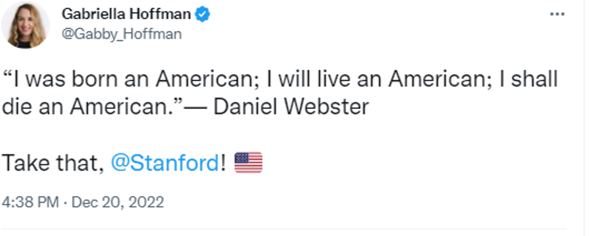 Twitter screenshot of account belonging to US media strategist Gabriella Hoffman. - Sputnik International, 1920, 21.12.2022