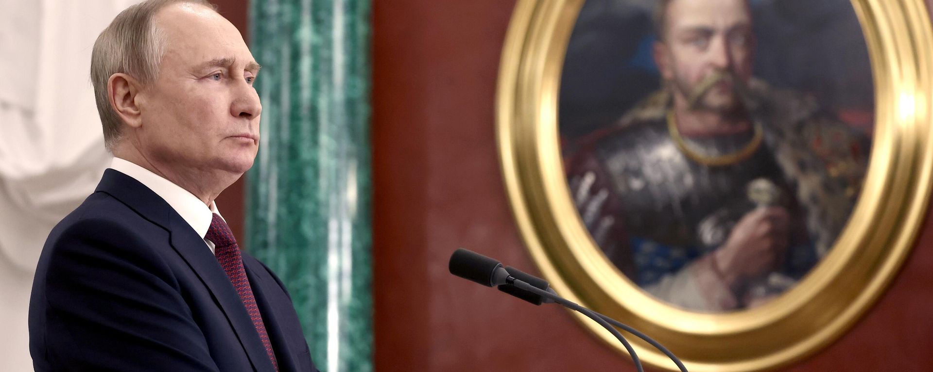 Russian President Vladimir Putin speaks to reporters at a press conference after a State Council meeting Thursday. Russian President Vladimir Putin speaks to reporters at a press conference after a State Council meeting Thursday. - Sputnik International, 1920, 15.09.2023