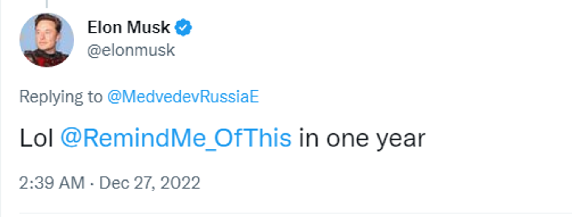 Screenshot of Elon Musk Twitter account. - Sputnik International, 1920, 27.12.2022