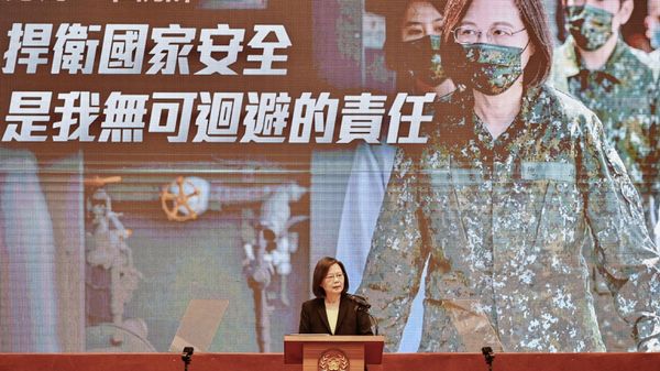 Taiwan's President Tsai Ing-wen speaks during a press conference at the presidential office in Taipei on December 27, 2022. - Taiwan's President Tsai Ing-wen announced on December 27, 2022 an extension in mandatory military service from four months to one year, saying the island needs to prepare for the increasing threat from China.  - Sputnik International