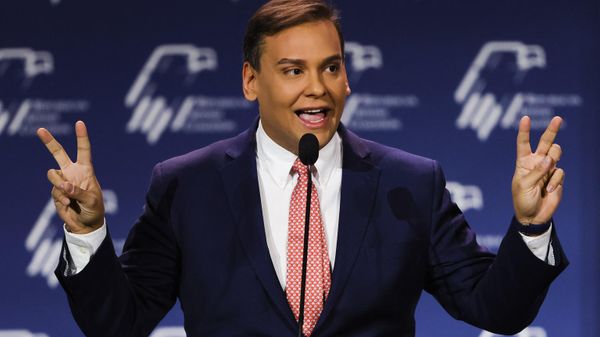 US Representative-elect George Santos speaks at the Republican Jewish Coalition Annual Leadership Meeting in Las Vegas, Nevada, on November 19, 2022. - Sputnik International