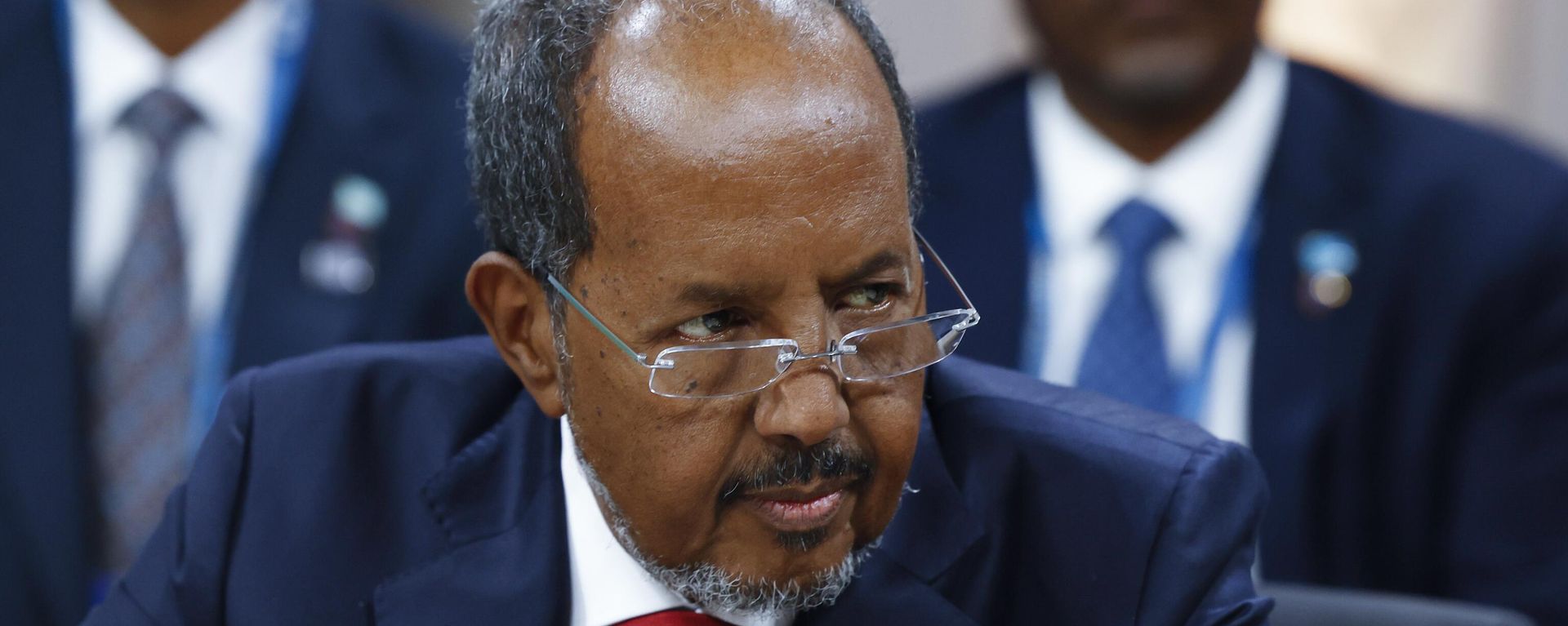 Somalia's President Hassan Sheikh Mohamud looks on during a meeting with U.S. Secretary of State Antony Blinken, U.S. Defense Secretary Lloyd Austin, Djibouti's President Ismail Omar Guelleh and Niger's President Mohamed Bazoum during the U.S.-Africa Leaders Summit 2022, Tuesday, Dec. 13, 2022 in Washington. Somalia's President Hassan Sheikh Mohamud looks on during a meeting with U.S. Secretary of State Antony Blinken, U.S. Defense Secretary Lloyd Austin, Djibouti's President Ismail Omar Guelleh and Niger's President Mohamed Bazoum during the U.S.-Africa Leaders Summit 2022, Tuesday, Dec. 13, 2022 in Washington. - Sputnik International, 1920, 28.12.2022