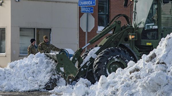 US National Guard assist in recovery efforts after a record winter storm in Buffalo, New York, on December 28, 2022.  - Sputnik International