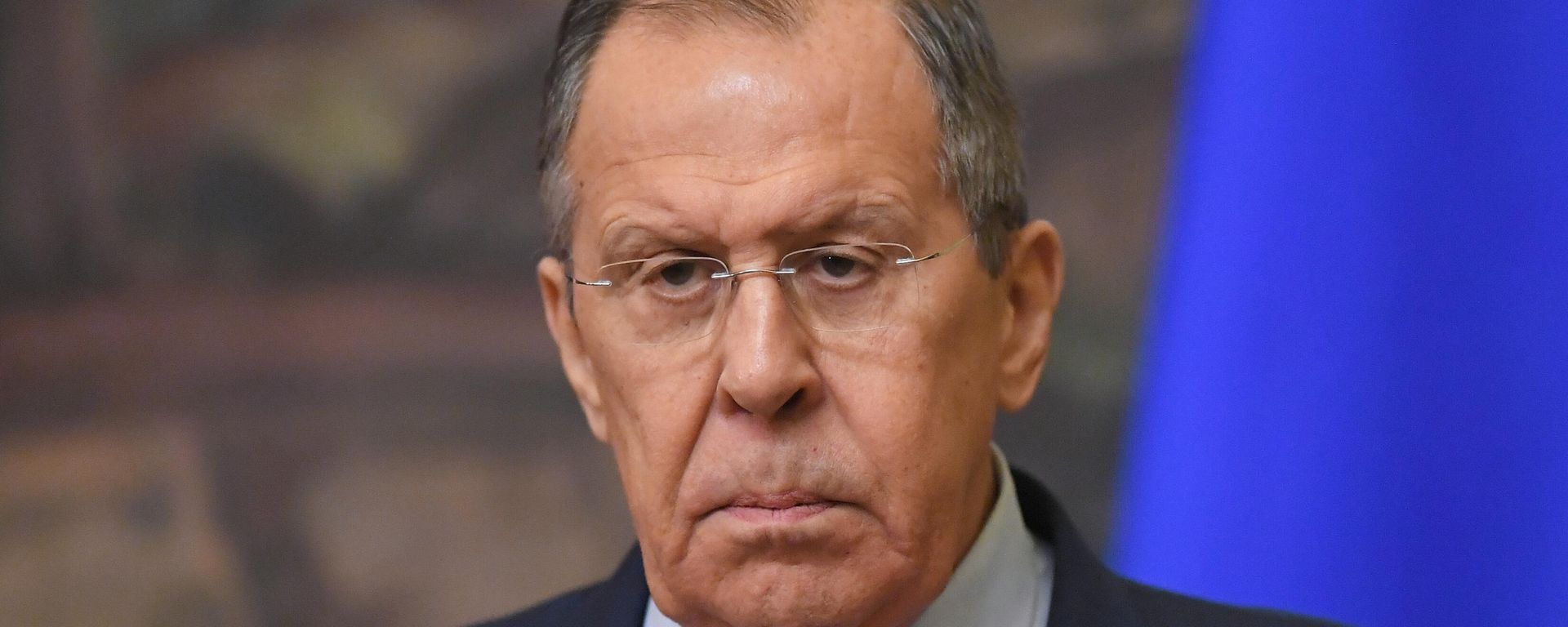 Russian Foreign Minister Sergei Lavrov at a press conference following a meeting with Azerbaijani Foreign Minister Jeyhun Bayramov at the Reception House of the Russian Foreign Ministry in Moscow. Russian Foreign Minister Sergei Lavrov at a press conference following a meeting with Azerbaijani Foreign Minister Jeyhun Bayramov at the Reception House of the Russian Foreign Ministry in Moscow. - Sputnik International, 1920, 29.12.2022