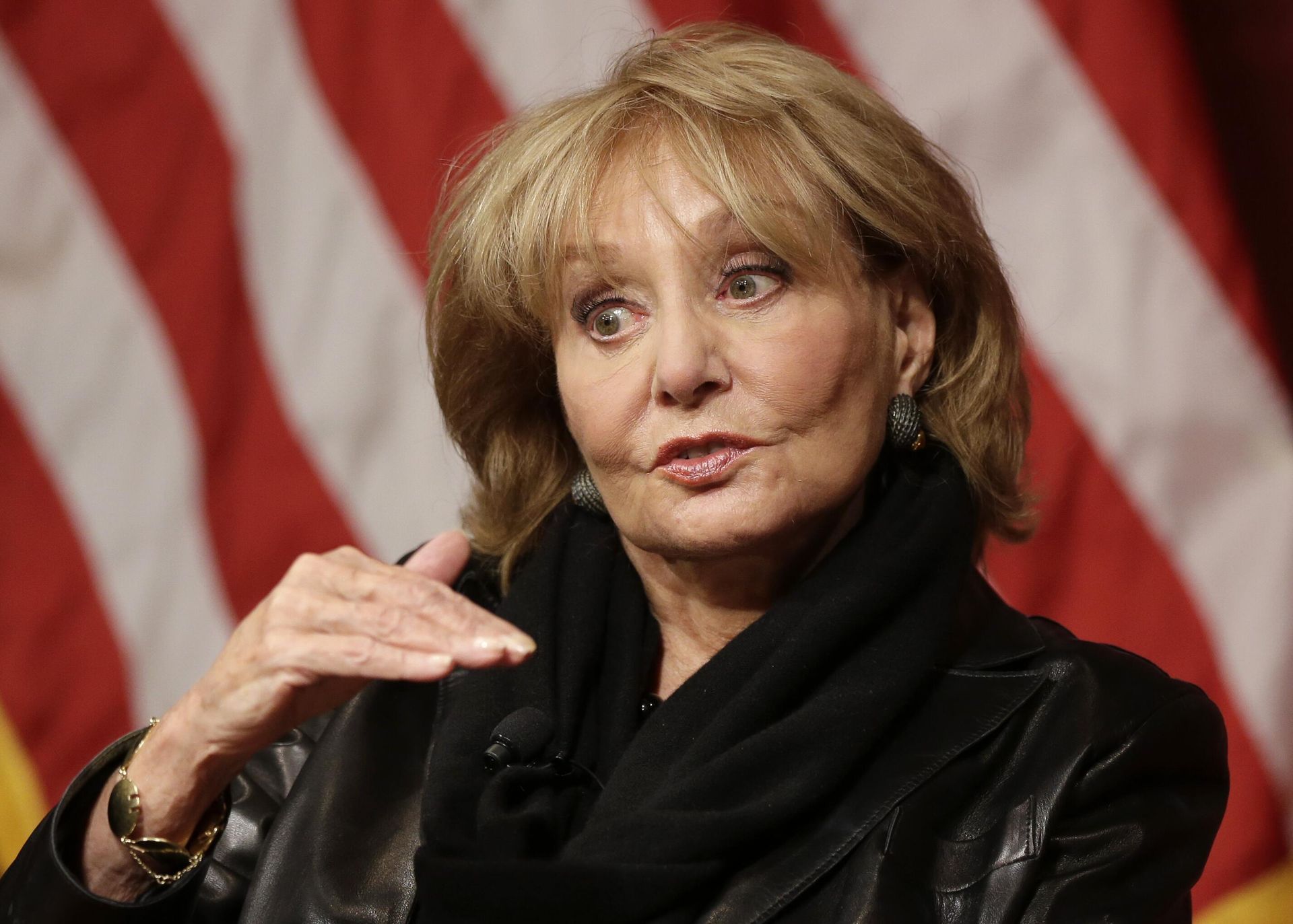 FILE - In this Oct. 7, 2014 file photo, Barbara Walters addresses an audience at the John F. Kennedy School of Government on the campus of Harvard University in Cambridge, Mass. The Investigation Discovery channel said Thursday that Barbara Walters Presents American Scandals will debut Nov. 2. The hour-long episodes will focus on the big news stories Walters covered during her career. FILE - In this Oct. 7, 2014 file photo, Barbara Walters addresses an audience at the John F. Kennedy School of Government on the campus of Harvard University in Cambridge, Mass. The Investigation Discovery channel said Thursday that Barbara Walters Presents American Scandals will debut Nov. 2. The hour-long episodes will focus on the big news stories Walters covered during her career. - Sputnik International, 1920, 31.12.2022