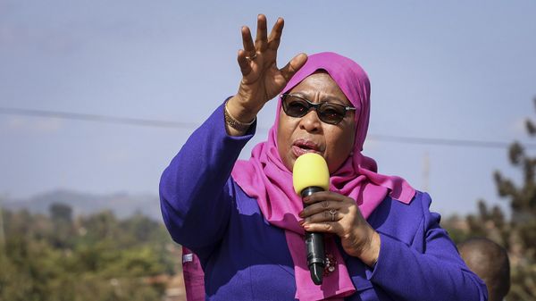 On this Tuesday, March 16, 2021, file photo, Tanzania's President Samia Suluhu Hassan speaks during a tour of the Tanga region of Tanzania. - Sputnik International