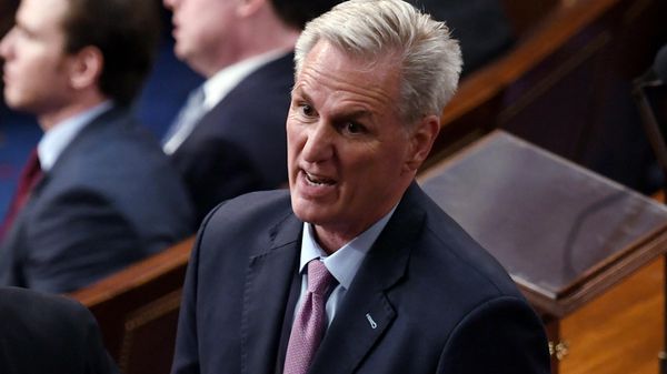 US Representative Kevin McCarthy (R-CA) reacts in the House Chamber at the US Capitol in Washington, DC, on January 6, 2023. - Sputnik International