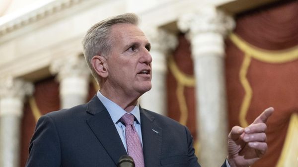 Newly-elected Speaker of the House Kevin McCarthy, R-Calif., talks to reporters after a contentious battle to lead the GOP majority in the 118th Congress, at the Capitol in Washington, Saturday, Jan. 7, 2023. - Sputnik International