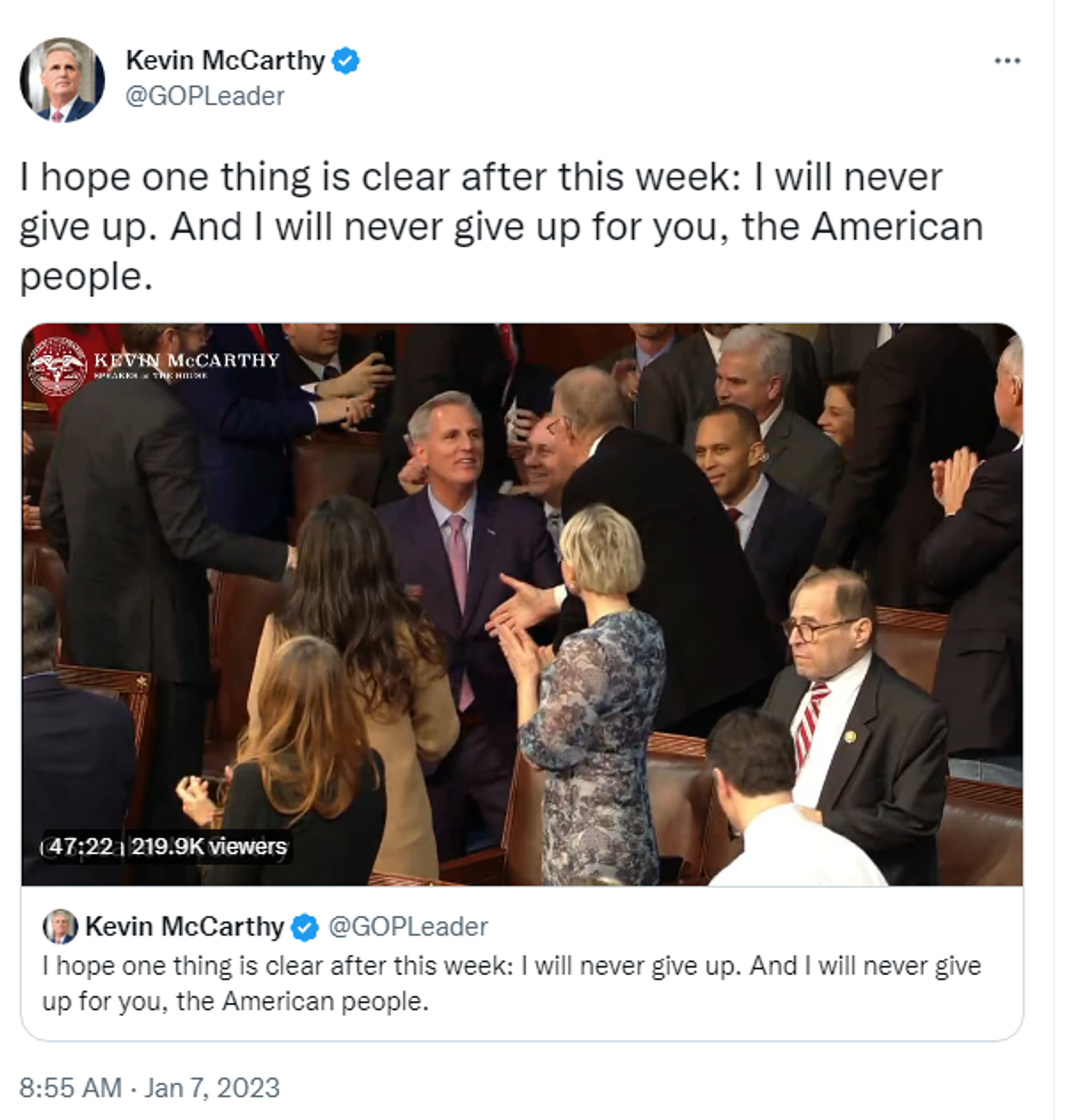 Screenshot of Twitter account of US House Speaker Kevin McCarthy. Screenshot of Twitter account of US House Speaker Kevin McCarthy. - Sputnik International, 1920, 07.01.2023