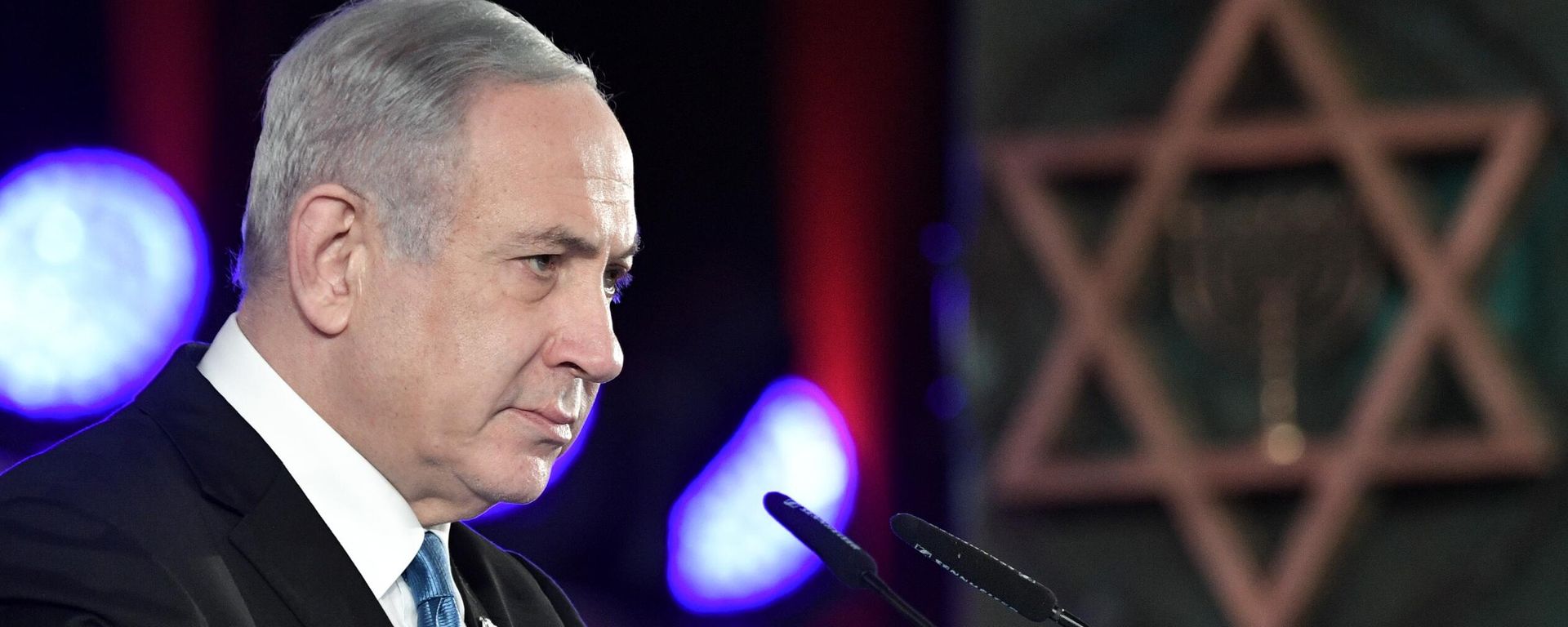 Israeli Prime Minister Benjamin Netanyahu delivers his speech Israeli Prime Minister Benjamin Netanyahu delivers his speech - Sputnik International, 1920, 20.02.2023