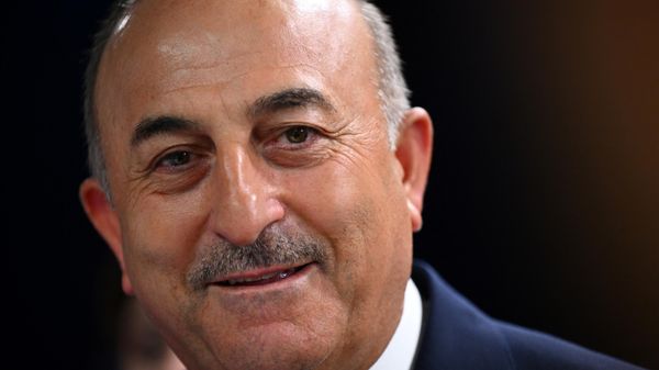 Turkey's Minister for Foreign Affairs Mevlut Cavusoglu looks on during a press conference at the NATO summit at the Ifema congress centre in Madrid, on June 30, 2022 - Sputnik International