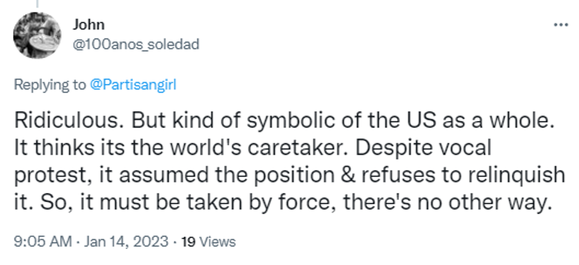 Twitter screenshot. - Sputnik International, 1920, 14.01.2023