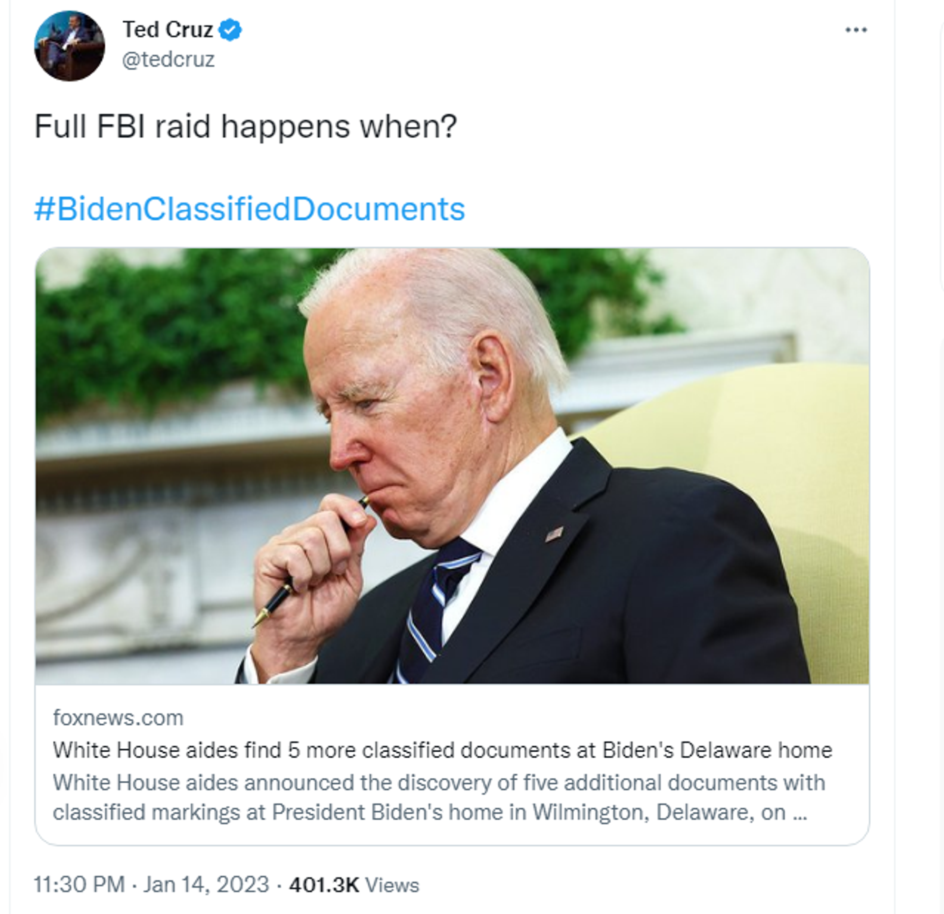 Screenshot of Twitter account of Texas Senator Ted Cruz. - Sputnik International, 1920, 15.01.2023