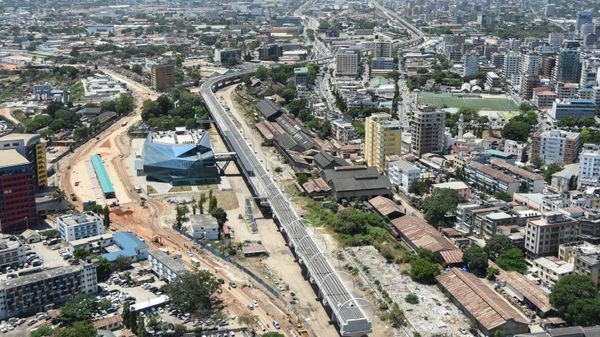 A new building of Dar es Salaam Standard Gauge Railway (SGR) terminus is seen as Tanzania received 14 economy class carriages of South Korean company Sung Shin Rolling Stock (SSRT) in Dar es Salaam on November 25, 2022 - Sputnik International