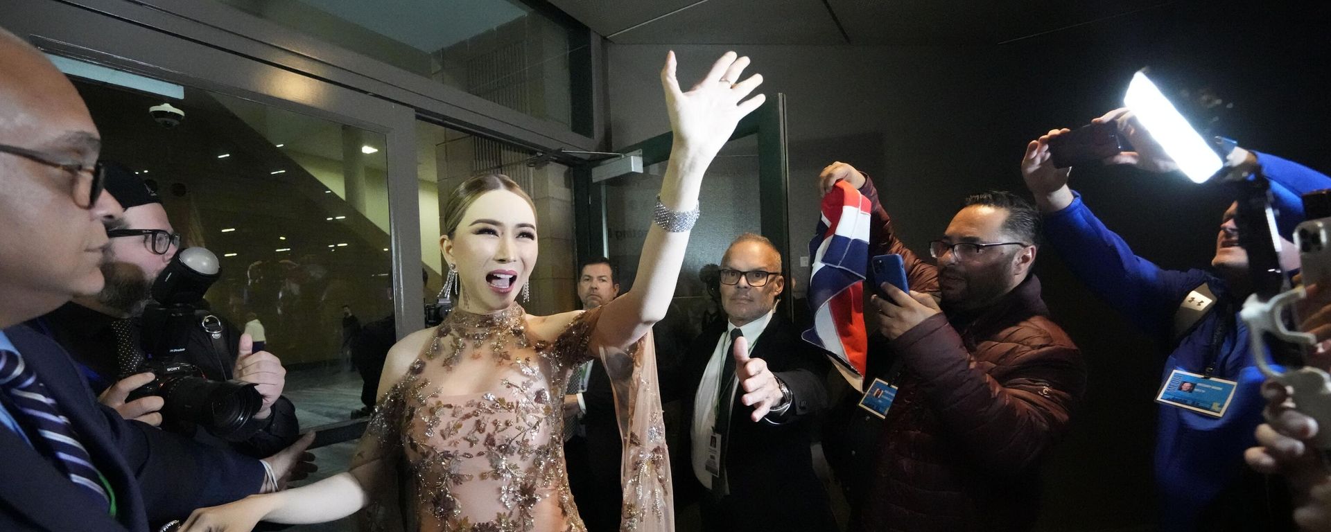 Anne Jakkaphong Jakrajutatip, owner of the Miss Universe Organization, arrives for the preliminary round of the 71st Miss Universe Beauty Pageant in New Orleans, Wednesday, Jan. 11, 2023. Anne Jakkaphong Jakrajutatip, owner of the Miss Universe Organization, arrives for the preliminary round of the 71st Miss Universe Beauty Pageant in New Orleans, Wednesday, Jan. 11, 2023. - Sputnik International, 1920, 17.01.2023