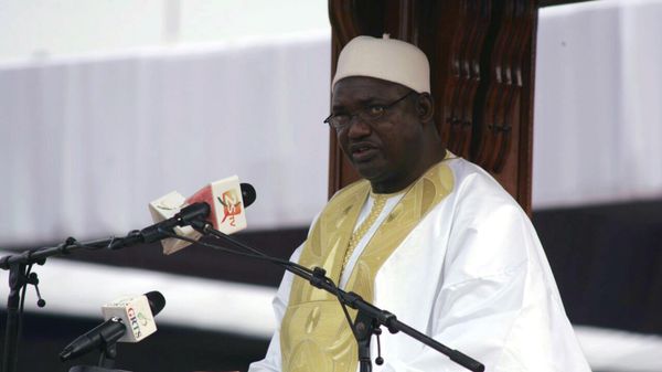 Gambia President Adama Barrow speaks during his inauguration ceremony in Banjul , Gambia, Saturday, Feb. 18, 2017.  - Sputnik International