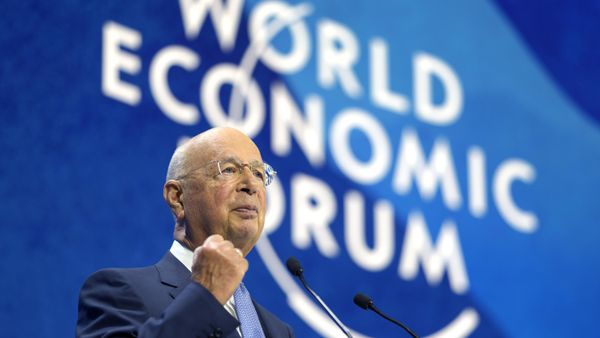 Klaus Schwab, President and founder of the World Economic Forum, delivers his opening speech of the forum in Davos, Switzerland - Sputnik International