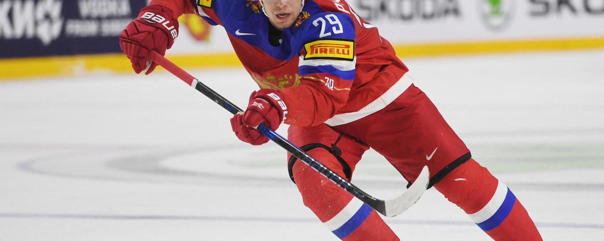 Russia's Ivan Provorov vies during the IIHF Ice Hockey World Championships first round match between Russia and Denmark in Cologne, western Germany on May 11, 2017. Russia's Ivan Provorov vies during the IIHF Ice Hockey World Championships first round match between Russia and Denmark in Cologne, western Germany on May 11, 2017. - Sputnik International, 1920, 20.01.2023