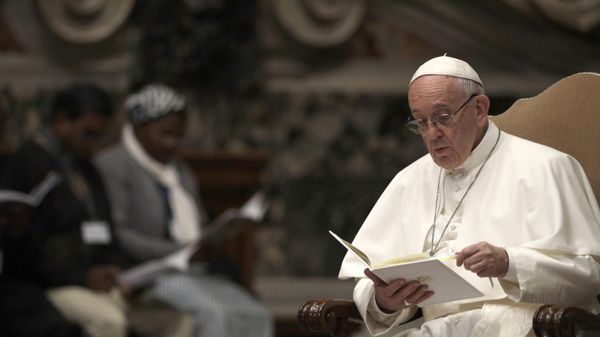 Pope Francis celebrates a prayer for peace in South Sudan and the Democratic Republic of Congo, inside St. Peter's Basilica, at the Vatican, Thursday, Nov. 23, 2017.  - Sputnik International