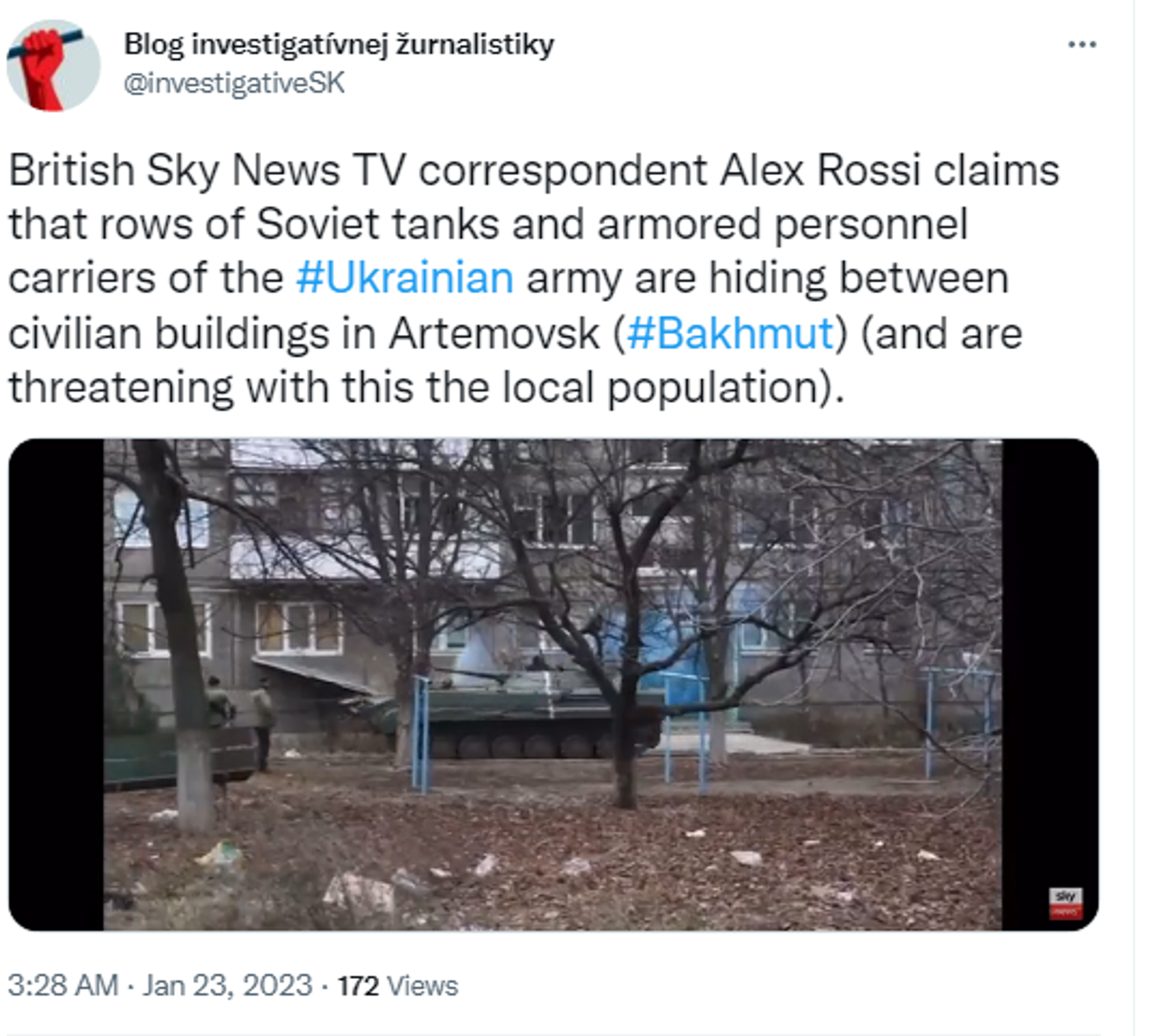 Twitter screenshot. - Sputnik International, 1920, 23.01.2023