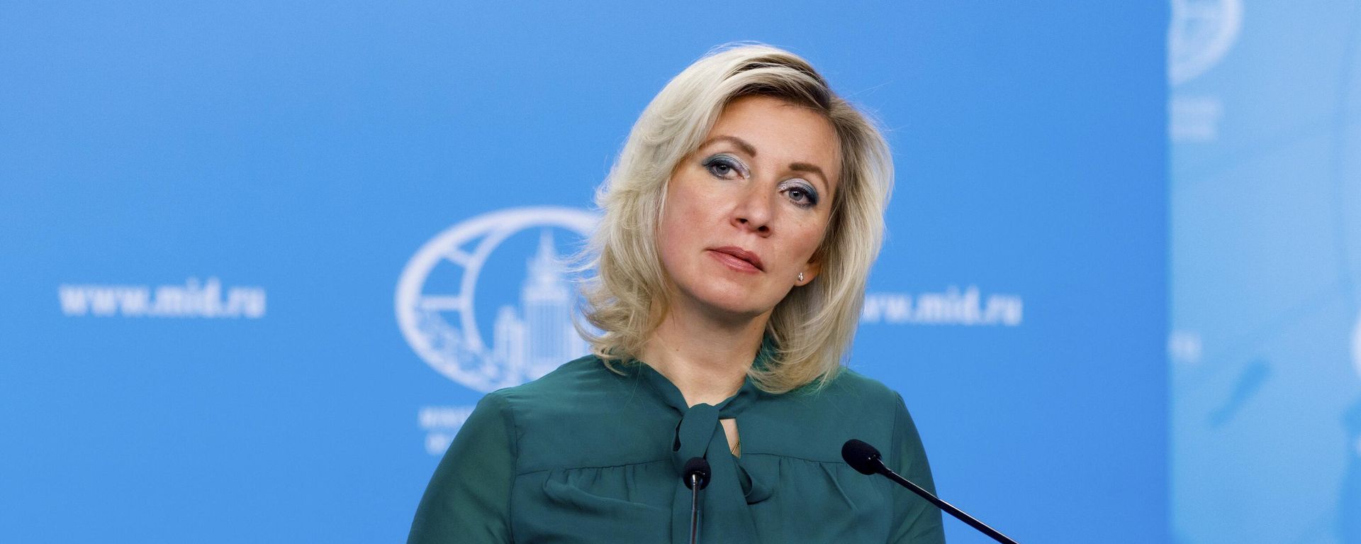 In this photo released by the Russian Foreign Ministry Press Service, Russian Foreign Ministry's spokeswoman Maria Zakharova speaks to the media in Moscow, Russia, Wednesday, Nov. 2, 2022. In this photo released by the Russian Foreign Ministry Press Service, Russian Foreign Ministry's spokeswoman Maria Zakharova speaks to the media in Moscow, Russia, Wednesday, Nov. 2, 2022. - Sputnik International, 1920, 25.01.2023