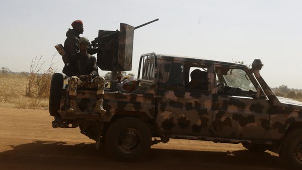 Nigerian soldiers drive past a government secondary school in Kankara, Nigeria, Wednesday, Dec. 16, 2020. Nigerian soldiers drive past a government secondary school in Kankara, Nigeria, Wednesday, Dec. 16, 2020. - Sputnik International