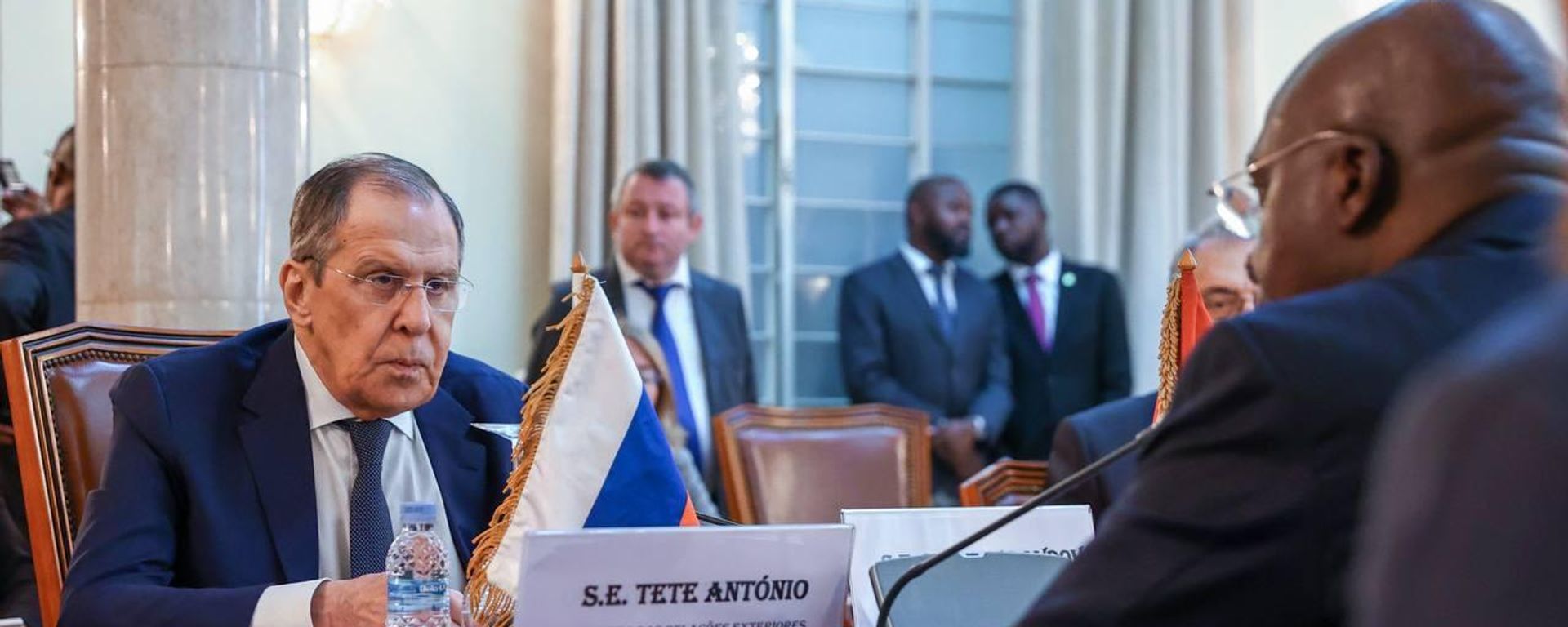 Russian Foreign Minister Sergey Lavrov holds talks with Minister of External Relations of Angola Téte António. Luanda, January 25, 2023. - Sputnik International, 1920, 25.01.2023