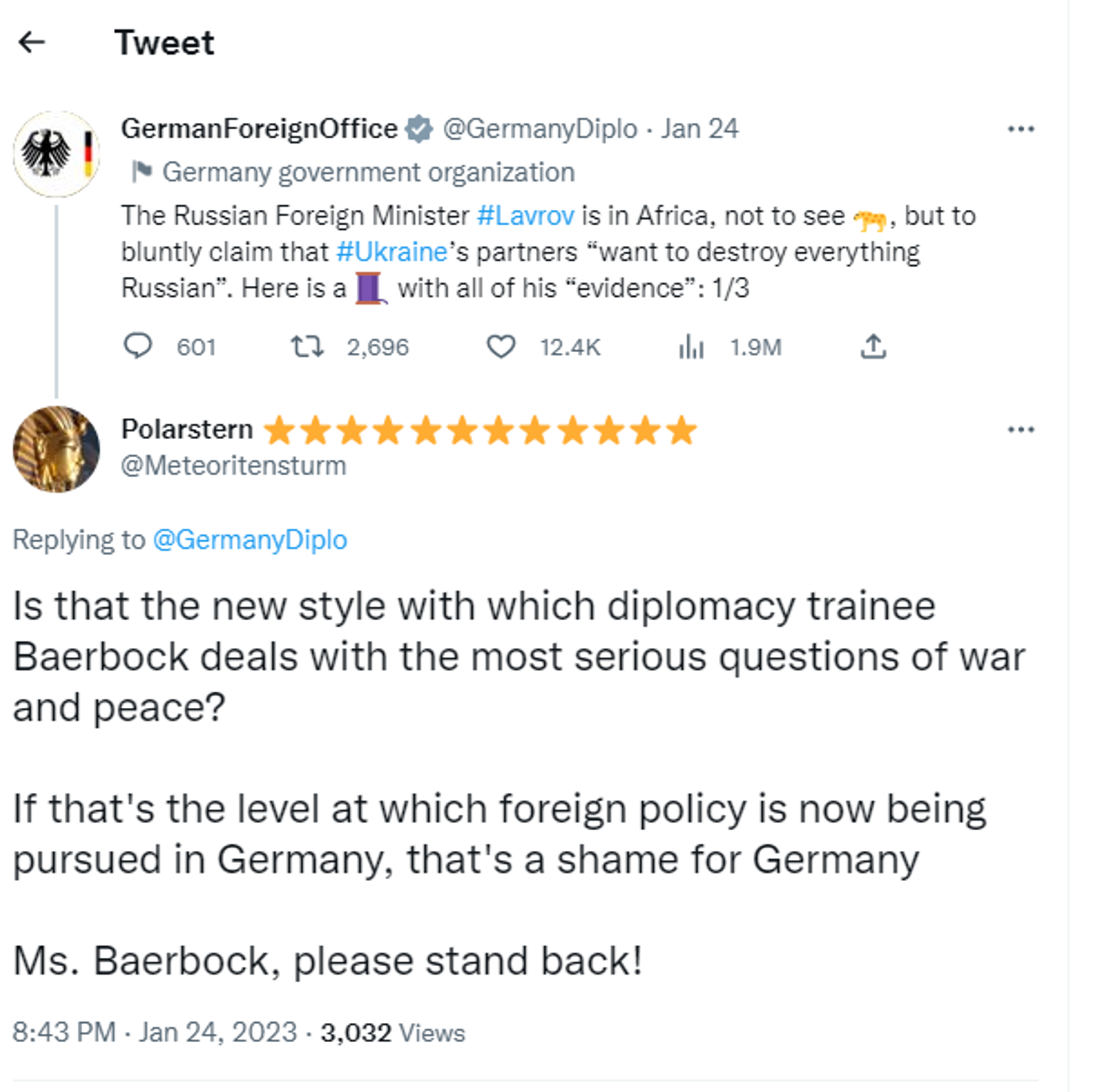 A Twitter screenshot - Sputnik International, 1920, 26.01.2023