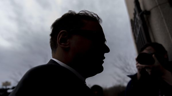 Rep. George Santos, R-N.Y., leaves a House GOP conference meeting on Capitol Hill in Washington, Wednesday, Jan. 25, 2023. - Sputnik International
