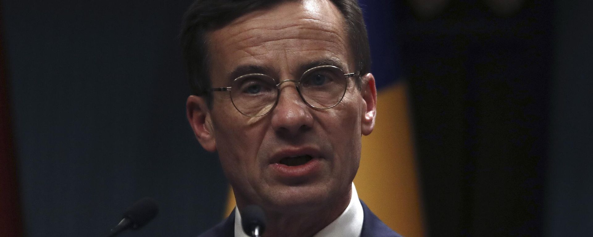 Sweden's new prime minister, Ulf Kristersson, speaks to the media  - Sputnik International, 1920, 28.01.2026