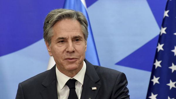 U.S. Secretary of State Anthony Blinken and Israeli Prime Minister Benjamin Netanyahu, not seen, make statements to the media after their meeting at the Prime Minister's Office in Jerusalem, on Monday, Jan. 30, 2023. - Sputnik International