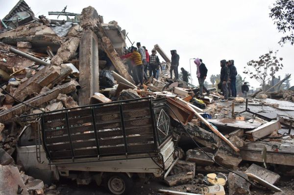 Rescue efforts are underway in Aleppo, Syria, after a devastating earthquake toppled buildings, leaving people trapped under the rubble. (Photo by Sputnik) - Sputnik International