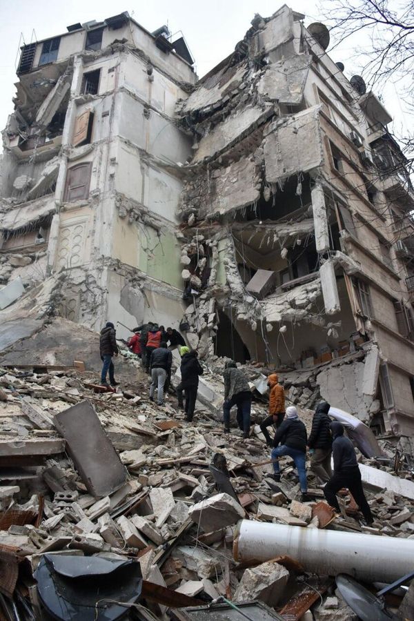 Rescue efforts are underway in Aleppo, Syria, after a devastating earthquake toppled buildings, leaving people trapped under the rubble. (Photo by Sputnik) - Sputnik International