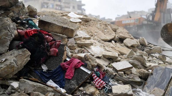 Personal belongings of the residents of the house destroyed by the earthquake in Aleppo, Syria Personal belongings of the residents of the house destroyed by the earthquake in Aleppo, Syria - Sputnik International