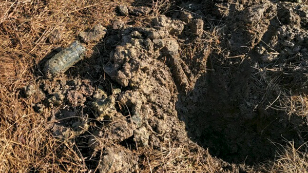 Image captures a Civil War-era artillery round discovered at the Gettysburg National Military Park in Pennsylvania. - Sputnik International
