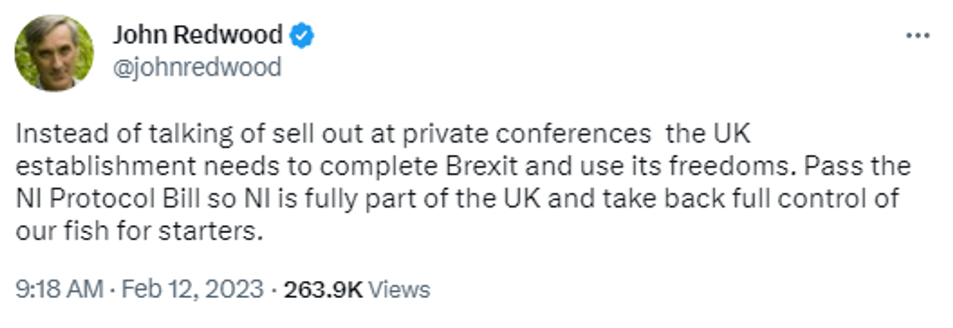 Screenshot of Twitter account of Tory MP John Redwood. - Sputnik International, 1920, 13.02.2023