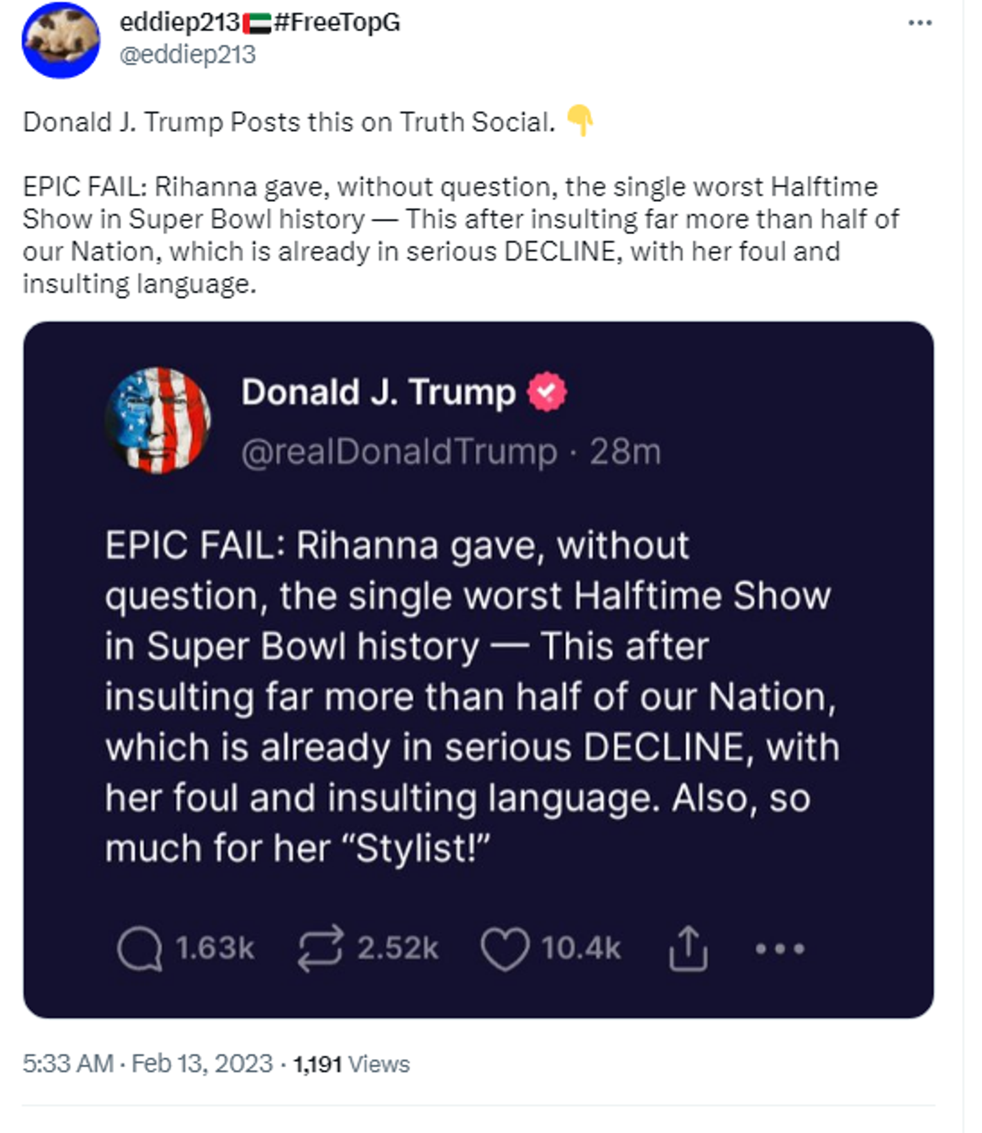 Twitter screenshot. - Sputnik International, 1920, 13.02.2023