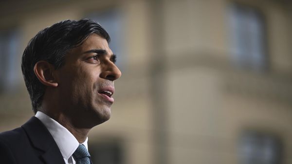 Britain's Prime Minister Rishi Sunak gives a television interview on the sidelines of the Munich Security Conference in Munich - Sputnik International