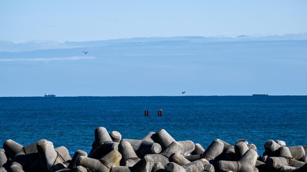 This picture taken on January 20, 2023 shows construction site of the unit 5,6 seaside facilities of the Tokyo Electric Power Company's (TEPCO) Fukushima Daiichi nuclear power plant, in Okuma of Fukushima prefecture.  - Sputnik International