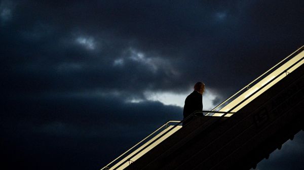 US President Joe Biden boards Air Force One before departing Warsaw Chopin Airport in Warsaw on February 22, 2023.  - Sputnik International